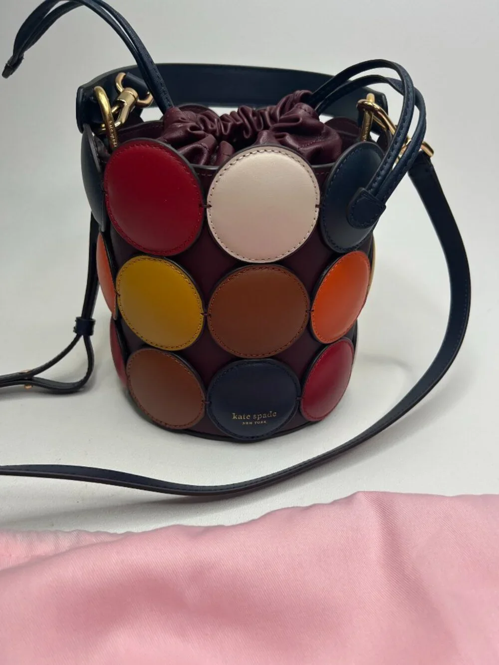 KATE SPADE Dottie Small Leather Bucket Bag Multicolored
